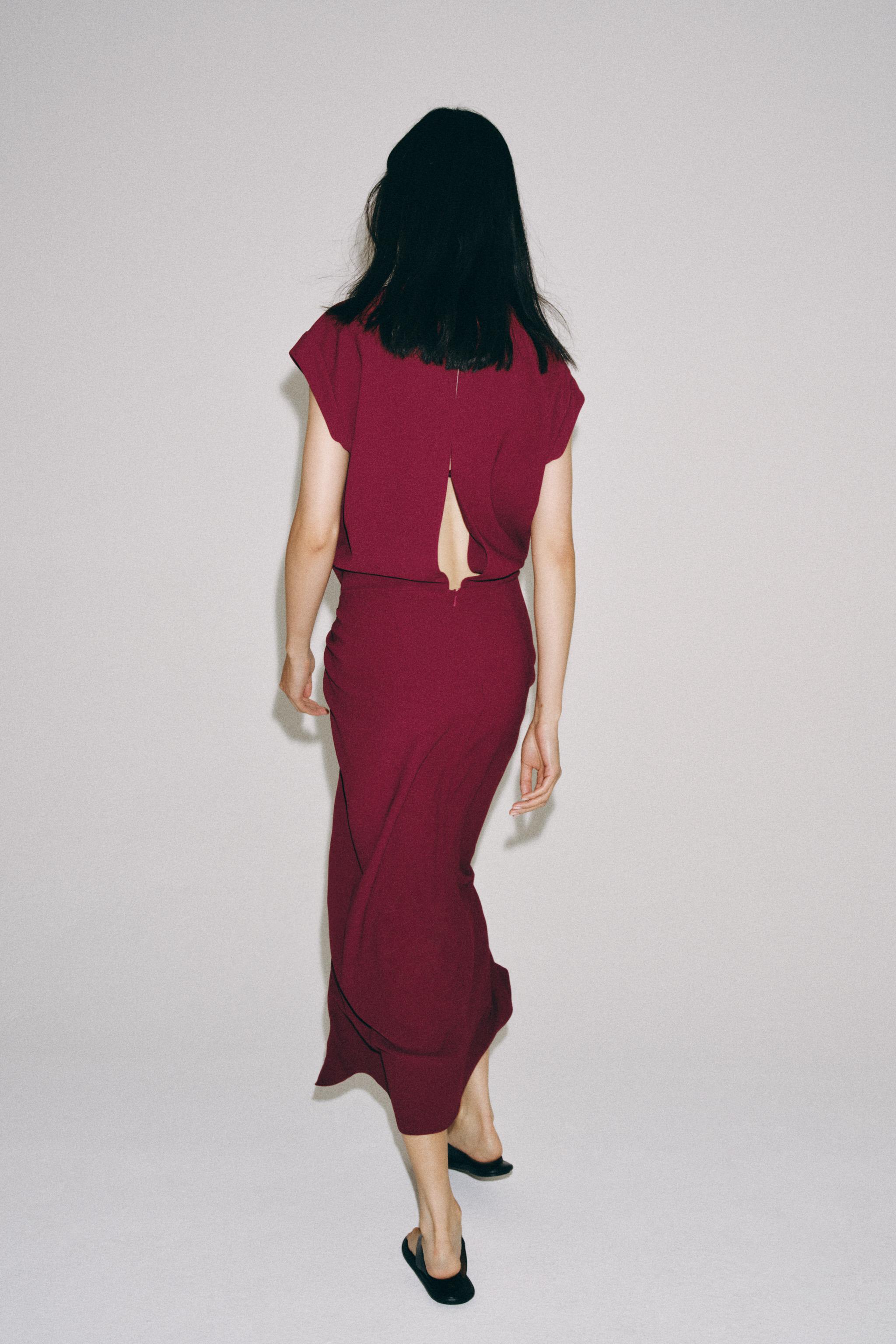 ZW COLLECTION Ruffled MIDI DRESS